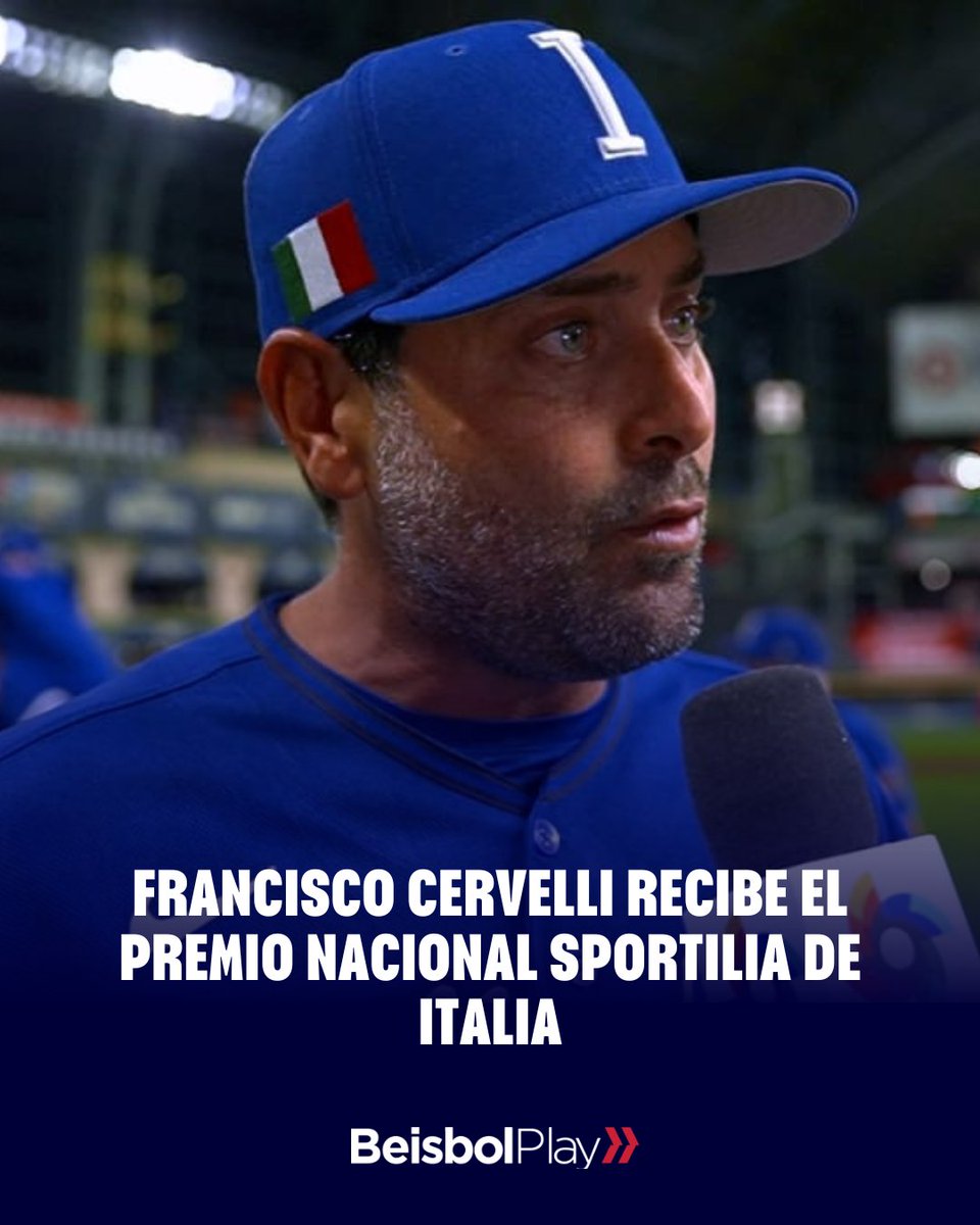 beisbolplaycom's tweet photo. El manager venezolano Francisco Cervelli recibió este miércoles el Premio Nacional Sportilia "Deporte y más" en Santa Sofía, Italia, por su labor en el Clásico Mundial de Beisbol, torneo en el que llevó al cuadro europeo a las semifinales. 🇮🇹

Disfruta cada semana de 15 juegos de MLB, 5 de la liga japonesa, y 5 de la Liga Mexicana por 1Baseball Network suscribiéndote en https://t.co/u7c2o1dOwD. Disponible en Latinoamérica (no México) aquí https://t.co/7KCQzaBQ8I

#WBC