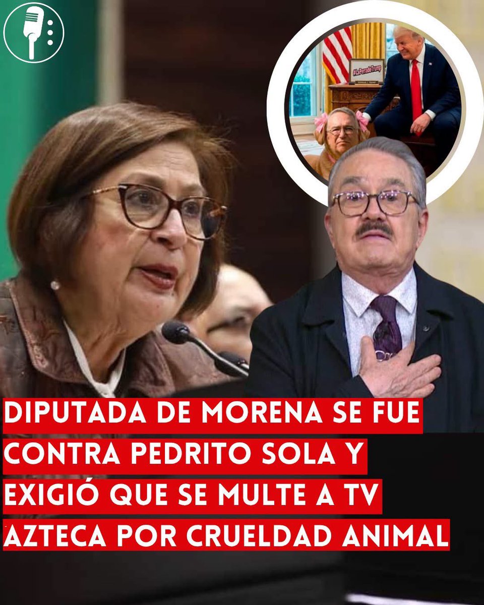 YosoyPedrero's tweet photo. 🚨 OJO: DIPUTADA DE MORENA ARREMETE CONTRA PEDRITO SOLA Y PIDE SANCIONES PARA TV AZTECA POR PRESUNTA CRUELDAD ANIMAL

Una diputada de Morena lanzó críticas contra el conductor Pedrito Sola y solicitó que se investigue a TV Azteca, además de que se apliquen las sanciones correspondientes si las autoridades determinan que existieron actos de crueldad animal.

La legisladora pidió que las instancias competentes revisen los hechos y, en caso de acreditarse alguna infracción a la normativa en materia de bienestar animal, se impongan las multas y medidas previstas por la ley.

Sus declaraciones generaron diversas reacciones en redes sociales, donde usuarios debatieron sobre la responsabilidad de los medios de comunicación y la importancia de proteger a los animales durante las producciones televisivas.

Hasta el momento, TV Azteca y Pedrito Sola no habían emitido un posicionamiento público sobre la solicitud de la legisladora.