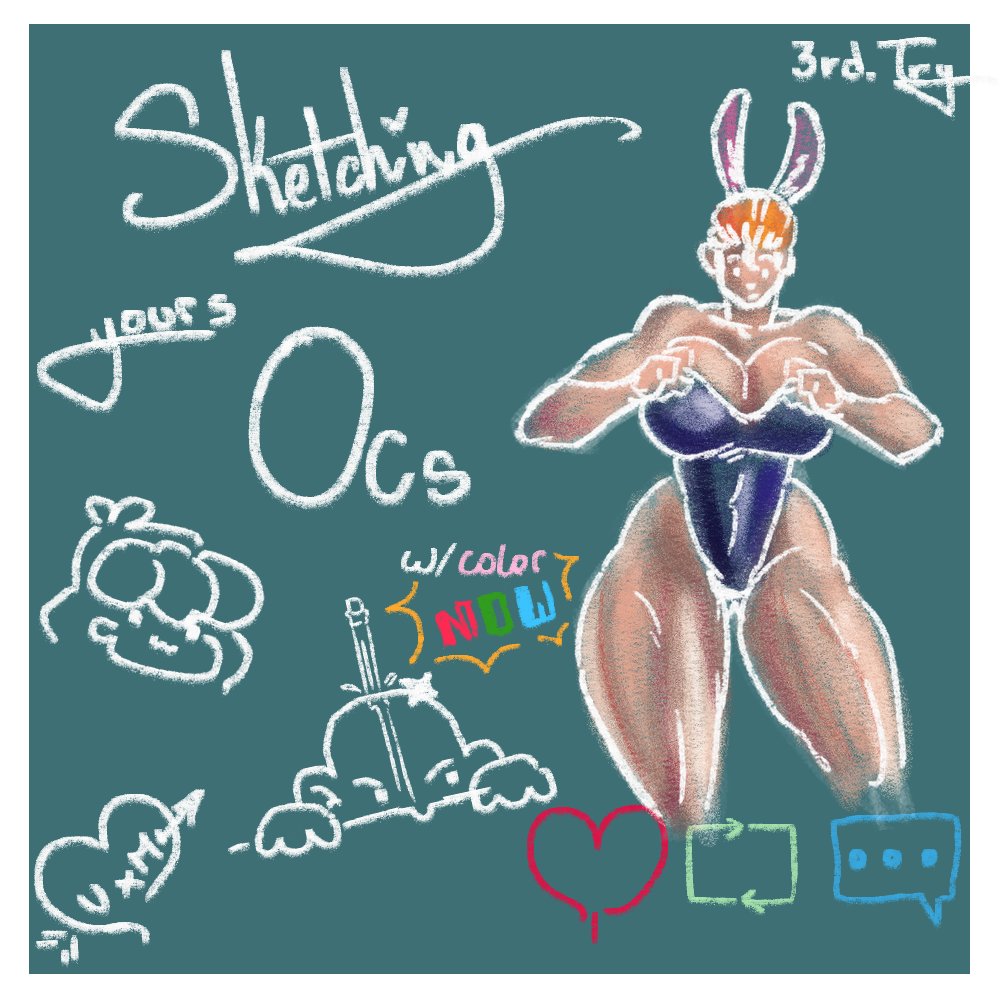 TimeHeavy45614's tweet photo. Sketching yours ocs - 3rd try 😗 

Now with color cause want to practice a little my render  🧑‍🎨🖼️

#artmoots #artistontwitter #smallartists https://t.co/ZFkXR8INCz