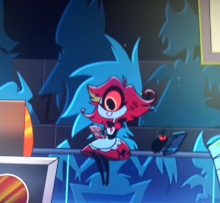 applelacee's tweet photo. Everyone stop what you're doing. NIFFTY has a PHONE!
it's nice of alastor to let her have that seeing as he religiously hates all forms of technology with a passion. also look at the little roach does he even know he exists 💔 https://t.co/wHCFih0Tb1