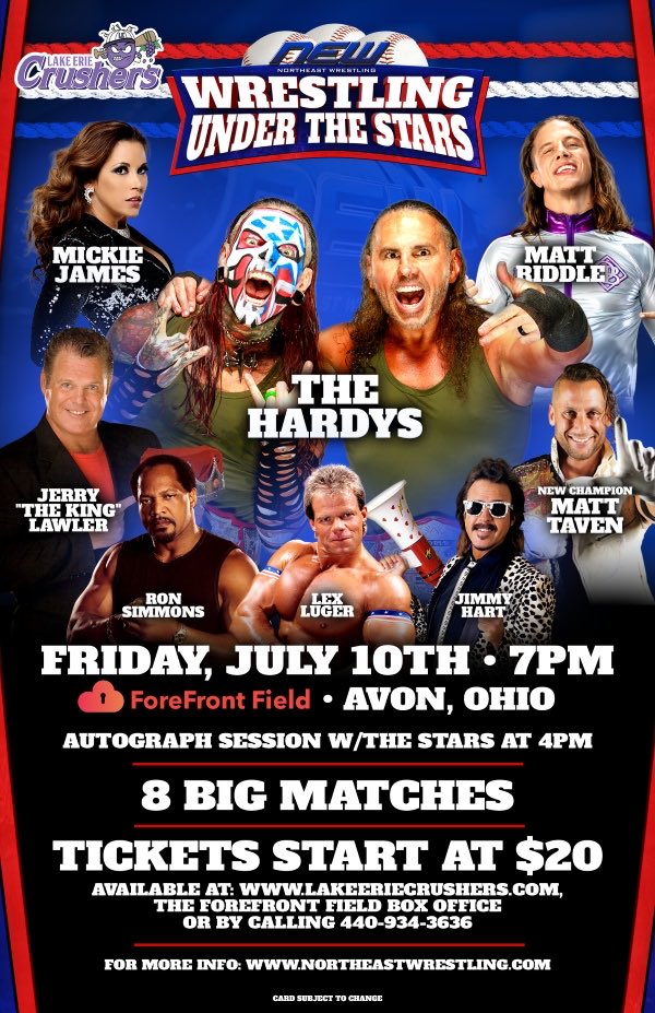 MickieJames's tweet photo. @LECrushers @newwrestling1 
🎟️🔗  https://t.co/7dYNneSrCy https://t.co/TSqKEQaIpT