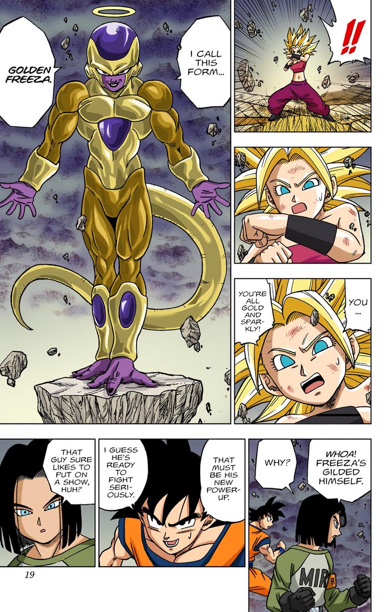 chik0uz's tweet photo. heheh... it's really fucking hard to take golden freeza seriously but ok bro! kick her ass! i guess! https://t.co/wKIjI4nLOi