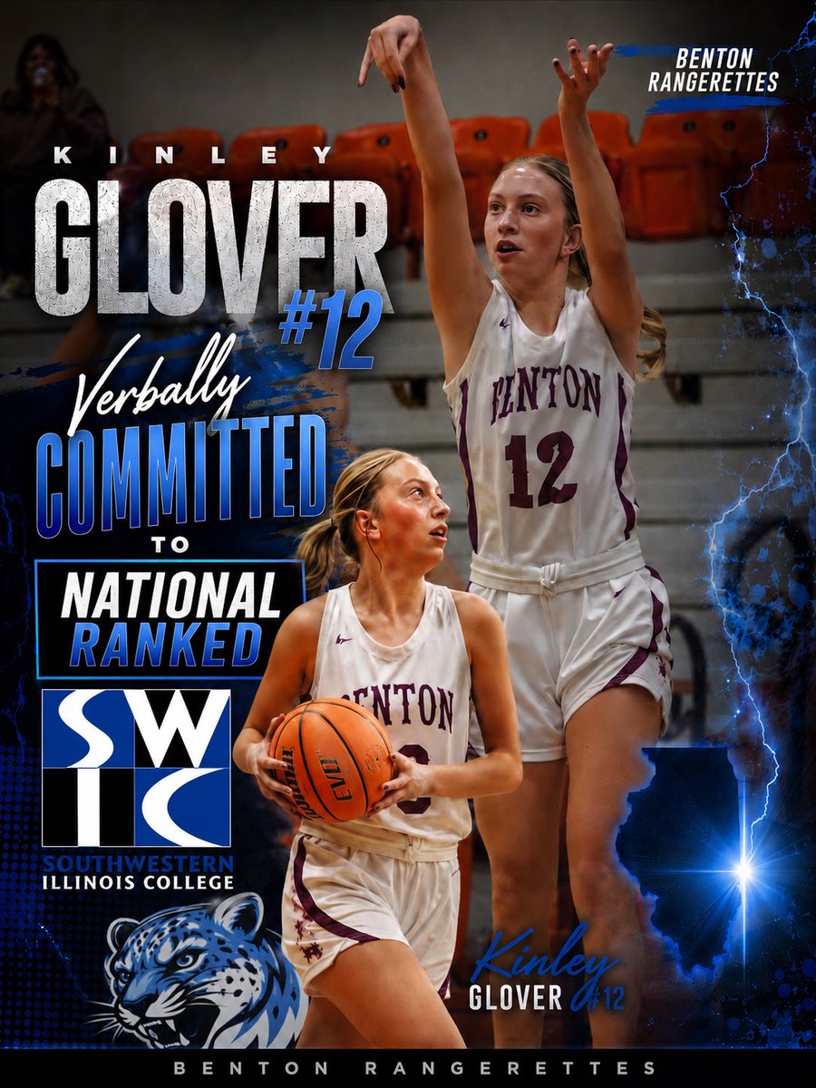 KinleyGlover's tweet photo. Excited to announce my verbal commitment to Southwestern Illinois College!! Incredibly blessed for this opportunity to continue my academic and athletic career! 

Thank you to @CoachDenney9, @gknolhoff, and @coachdbzee for believing in me!! 

Go Blue Storm!! 💙🤍 https://t.co/AEmMxw6bSi