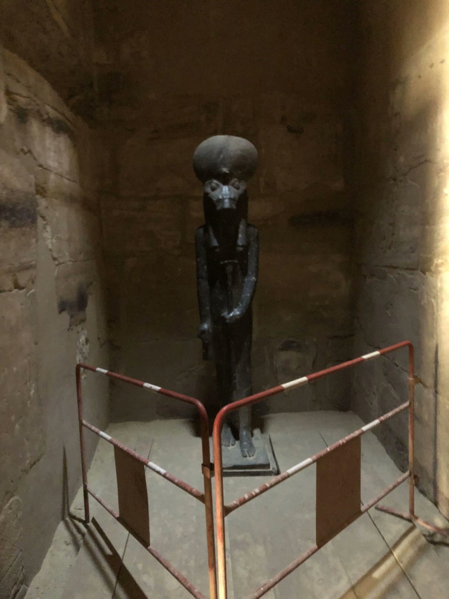 TheProjectUnity's tweet photo. I don't care what any armchair skeptic says. 

If you have never been into this room at Karnak Temple, Egypt, and looked at this statue, you don't know. 

It is energetic. It is haunted. 

I have never felt the way I did in this room, looking at this statue. https://t.co/dYfpFkG3hL