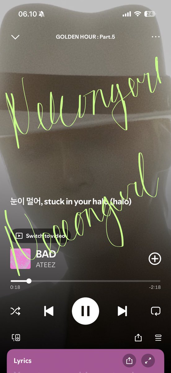 neeeongurl's tweet photo. @ATEEZofficial 08.00 KST / 06.00 WIB

 #스밍_dont_stop 
#ATEEZ #에이티즈 #GOLDENHOUR #GOLDENHOUR_Part5 #BAD @ATEEZofficial https://t.co/5dR8gBnoLL