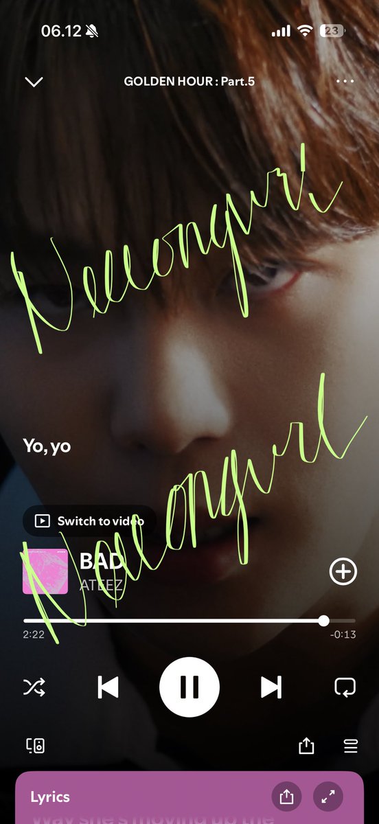 neeeongurl's tweet photo. @ATEEZofficial 08.00 KST / 06.00 WIB

 #스밍_dont_stop 
#ATEEZ #에이티즈 #GOLDENHOUR #GOLDENHOUR_Part5 #BAD @ATEEZofficial https://t.co/5dR8gBnoLL