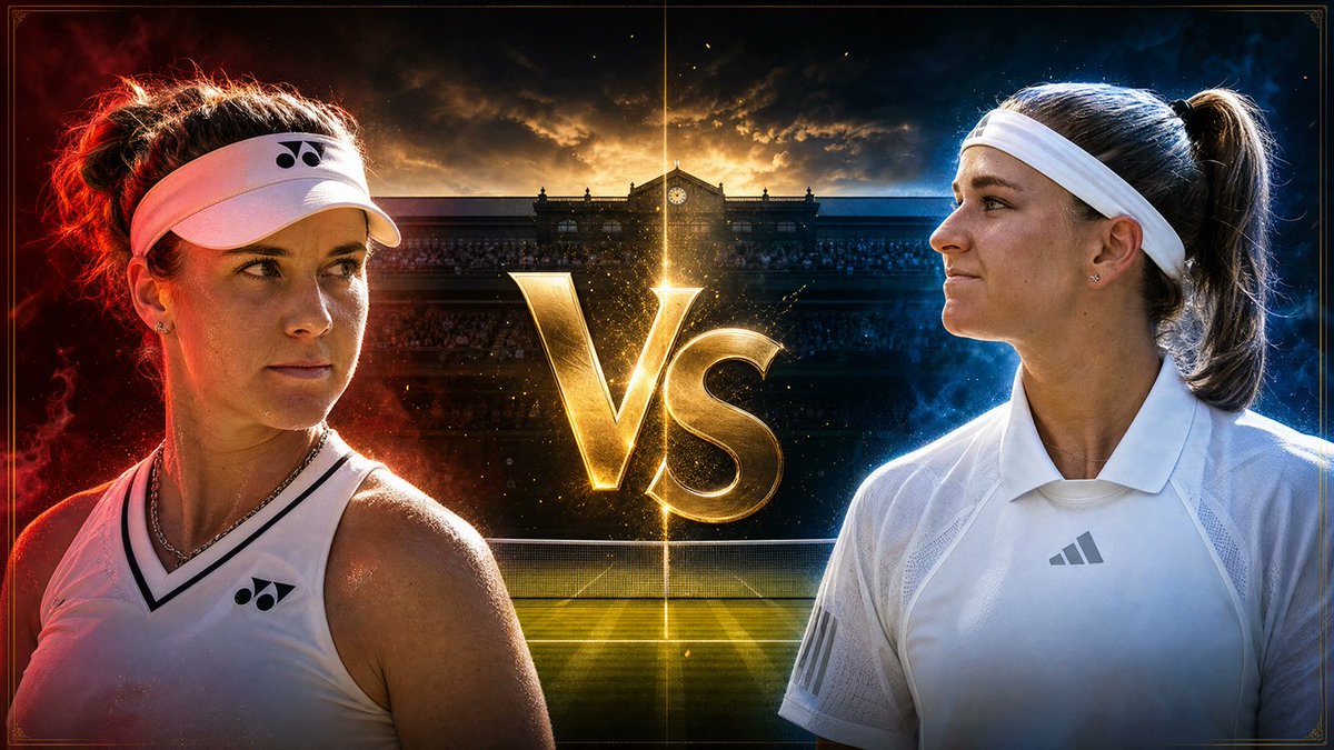 webetsmartx's tweet photo. Karolina Muchova could not lift a fork after wrist surgery.

Linda Noskova played Wimbledon two weeks after burying her mother.

On Saturday, they meet in the first all-Czech Wimbledon final. Both chase their first Grand Slam. One leaves with the Venus Rosewater Dish.

#Wimbledon https://t.co/okWeZnolRH