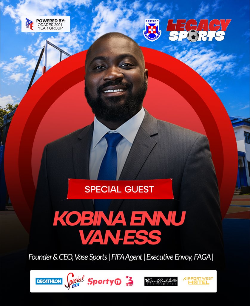 kobinavaness's tweet photo. Honoured to be the Special Guest at tomorrow’s Prestige Legacy Sports Series at PRESEC Legon.

Looking forward to discovering new talent, celebrating the game, and connecting with everyone. See you there! @PRESTIGECUPP https://t.co/MR63gNQ6oq
