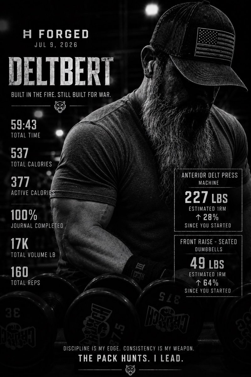Jarl_SavageWolf's tweet photo. The iron never cared who I was.
It only cared if I’d quit.
I didn’t.
Built in silence.
Forged in pain.
Fed by discipline.
The version of me they feared… is finally here.
The pack hunts. I lead. 🇺🇸🐺
#ForgedByFire
#ThePackHunts
#DisciplineOverEverything
#BuiltForWar https://t.co/sfFcBdBRus