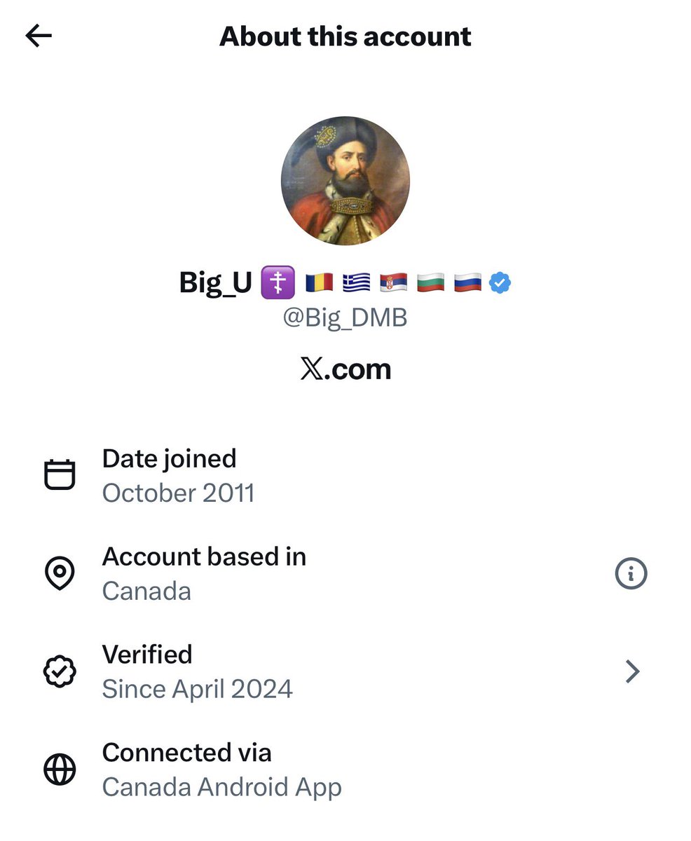 DschlopesIsBack's tweet photo. @Big_DMB You are from Canada and have five different flags in your profile, none of them being Canada 🤦‍♂️ https://t.co/KhXV5jQvvK