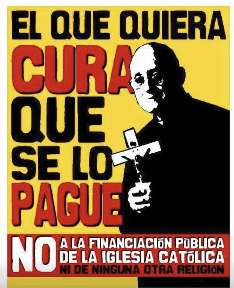 garcialores's tweet photo. @manelmarquez Le recordaría el artº 16 de la Constitución sobre el estado no confesional, aboliría todos los subsidios y la casilla de la declaración dela renta y los obligaría a llevar el cepillo a la oficina de hacienda los domingos para pagar impuestos sobre los ingresos recaudados en negro https://t.co/eENpyxaCrJ