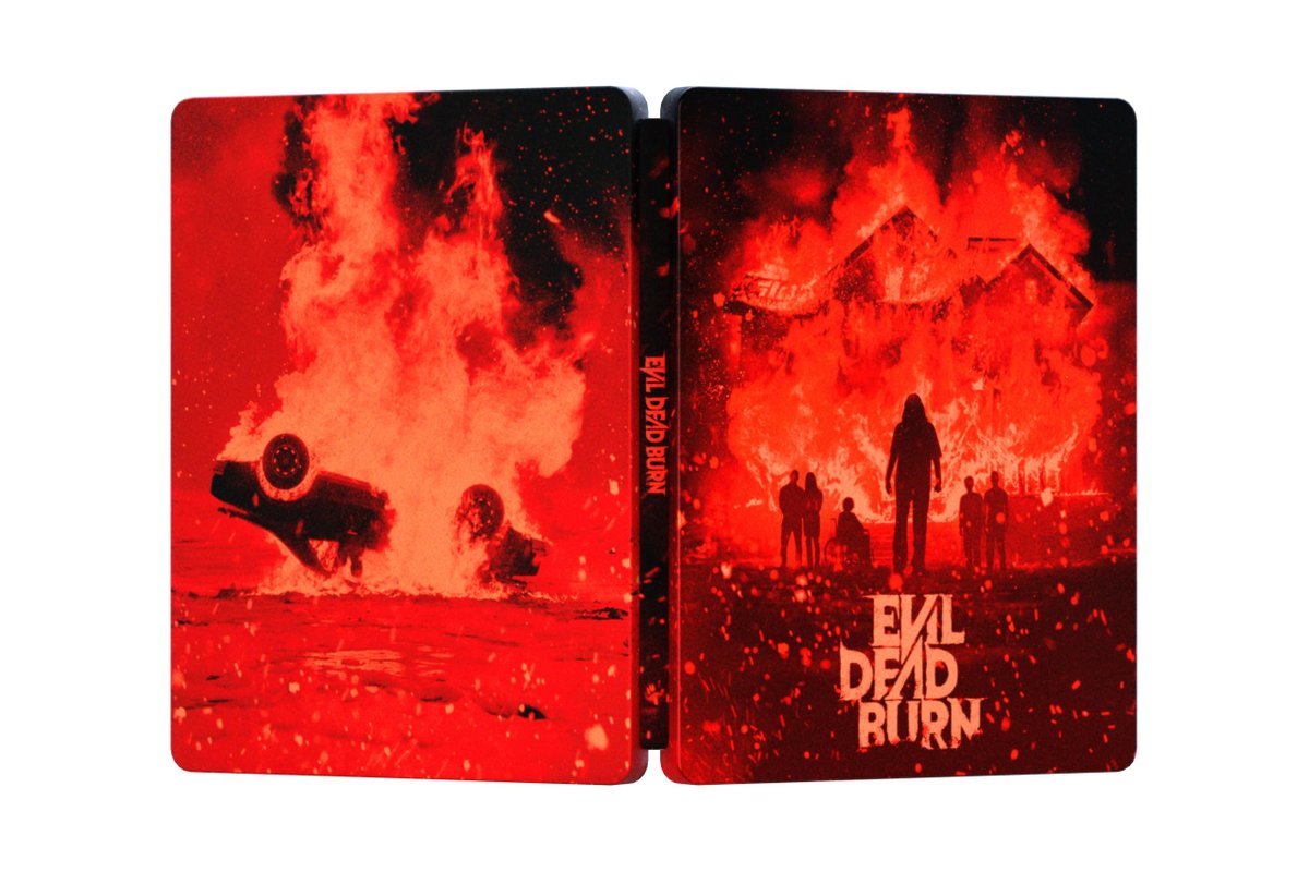 CollectorsEdUK's tweet photo. Evil Dead Burn is getting two special 4K UHD editions

🔗 Steelbook https://t.co/p3aoXyLexE
🔗 Collector’s Edition https://t.co/Xwv9CeGi0S

✨ The Ultimate Collector's Edition comes housed in a rigid box with a magnetic opening, while the Steelbook features exclusive artwork by Adam Middleton, created in collaboration with director Sébastien Vaniček