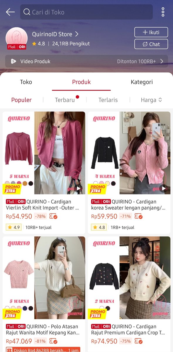nahzaaii's tweet photo. POV: Nemuin surga knitwear &amp; cardigan estetik di QuirinoID Store, bahannya lembut parah dan vibes-nya Korean girl banget! 😭🧶✨

🛒🍊 https://t.co/HH6s2ePVBI https://t.co/KRLxcu7yaU