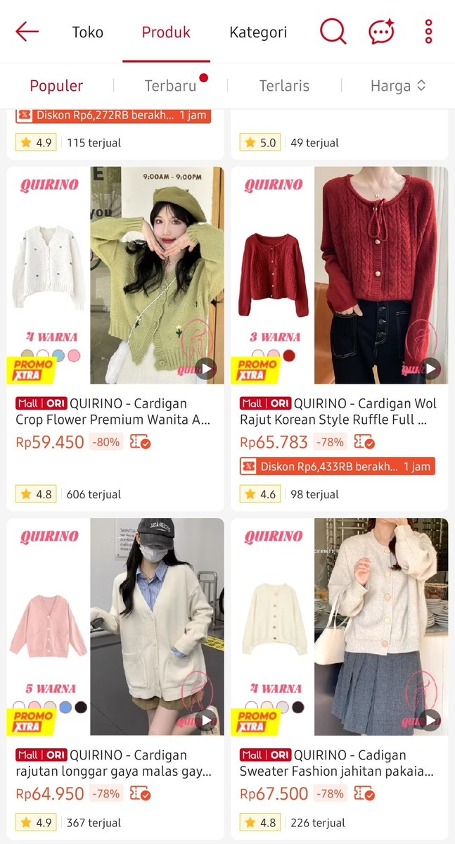 nahzaaii's tweet photo. POV: Nemuin surga knitwear &amp; cardigan estetik di QuirinoID Store, bahannya lembut parah dan vibes-nya Korean girl banget! 😭🧶✨

🛒🍊 https://t.co/HH6s2ePVBI https://t.co/KRLxcu7yaU