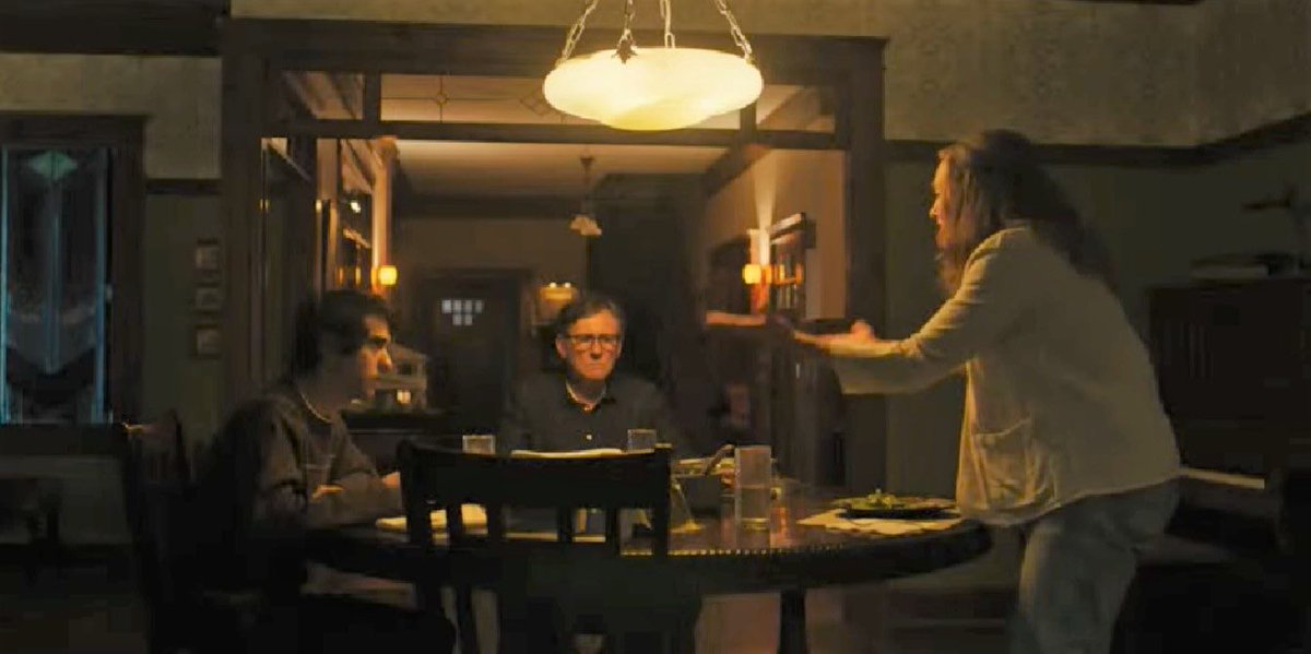 TerrelleGraham's tweet photo. Evil Dead Burn has perhaps the most intense family dinner scene since Hereditary.

It’s filled with suspense and it’s sharply directed and edited

It also reminded me of the dinner scene in Resident Evil 7, which in itself was inspired by the iconic Texas Chainsaw Massacre scene. https://t.co/AoO54U91ag