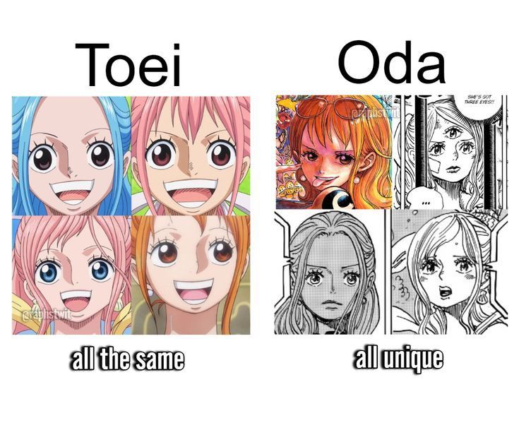 radiobuster's tweet photo. this image always gets a chuckle out of me because they look the exact same in the oda one too https://t.co/HoQvH2qz14