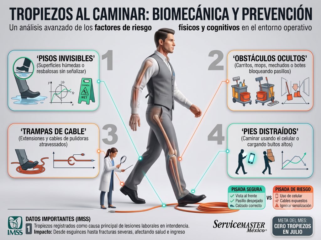 ServiceMasterM7's tweet photo. Camina con la vista al frente, usa calzado antiderrapante y limpia derrames al momento. La prisa pasa, pero tu integridad física se queda. ¡Póntelo por ti! 🛡️🥾

Haz RT para difundir la cultura de la prevención en tu entorno laboral. 🚀

#Prevención https://t.co/ovdYpPmiC2