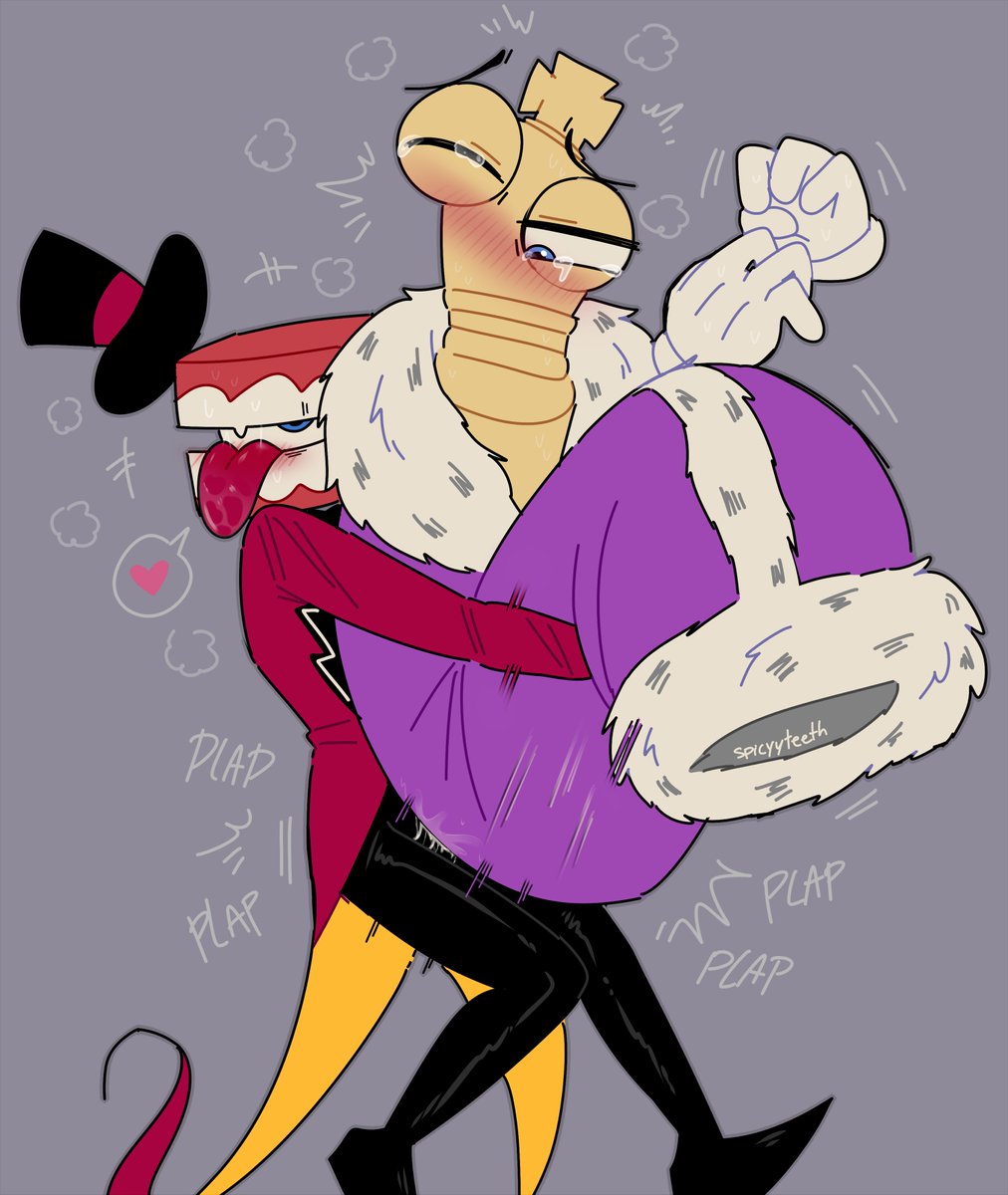 spicyyteeth's tweet photo. Caine clipping Kinger ! Bottom Kinger 
#royalteeth #genitalcircus #tadcnsfw https://t.co/9FYOEnRi9u