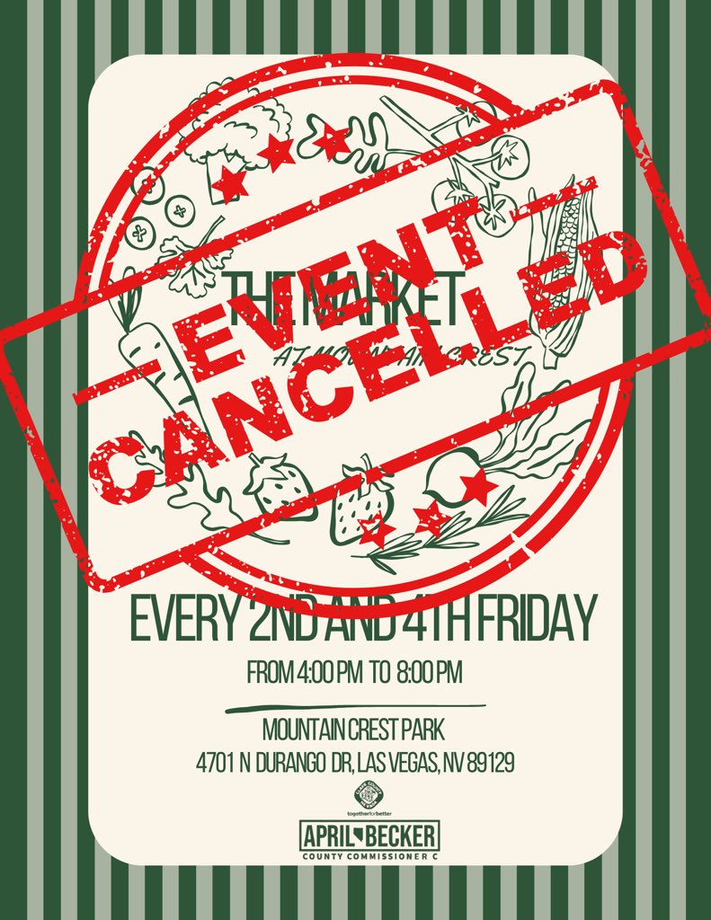 Commishbecker's tweet photo. Due to the high temperatures forecast for tomorrow, we’ve made the decision to cancel this week’s Farmers Market.

We appreciate your understanding and look forward to seeing everyone at our next market. Stay cool, stay hydrated, and we’ll see you soon! ☀️💧 https://t.co/qJrez48gHu
