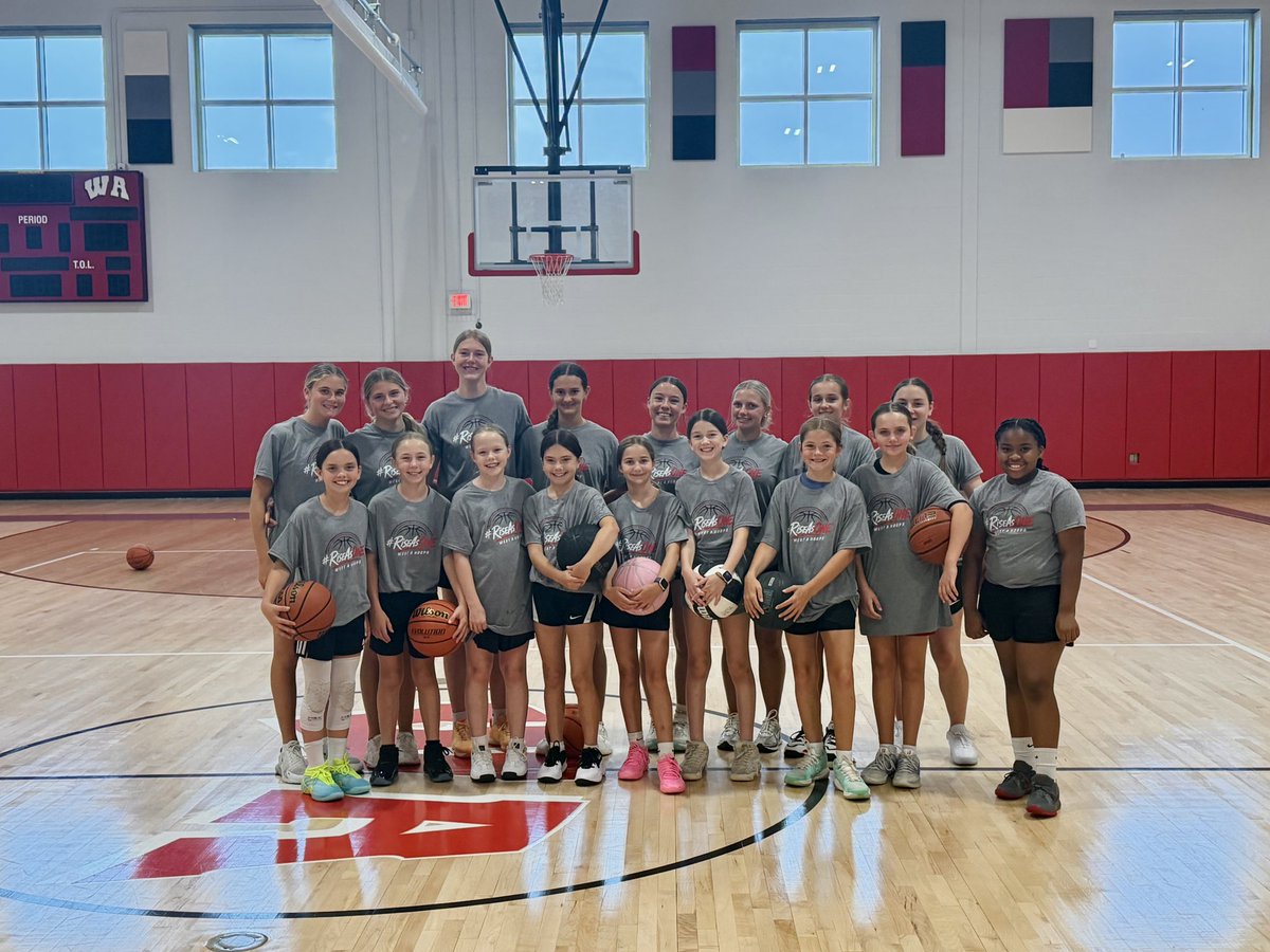 WAgirlshoops's tweet photo. Day 4- Rise As One Camp Shirt Day! 🖤❤️
What a bittersweet way to wrap up an incredible week! We all left a better player, better teammate, and more confident!
BIG shoutout to our high school girls who took the time to connect with the youth. You made a difference! #RiseAsONE https://t.co/3IHxj3vb7Z