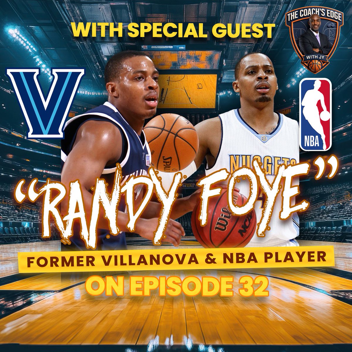 CoachYoungNJ's tweet photo. πποΈ Just wrapped Ep. 32 of The Coachβs Edge w/ JY! π by @OpeningLineHQ & sponsored by @Underdog. π @NovaMBB legend & former NBA pro Randy Foye joins me to talk π Nova, π NBA, his new Wildcats role & a π₯ rapid-fire! Drops tomorrow! #CBB #NBA #NovaMBB #CoachsEdgeWithJY https://t.co/sh9gj1jJ2f