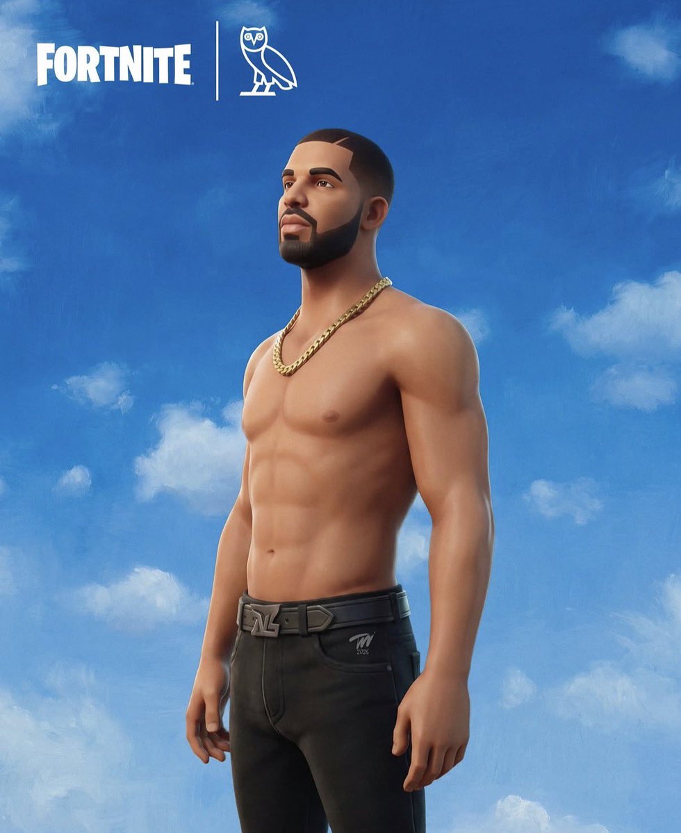 hfrpodcast's tweet photo. Drake is officially being added into Fortnite with two new skins.

(via @HYPEX) https://t.co/g0fdCfMyHR