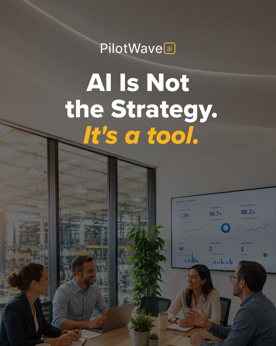pilotwaveai's tweet photo. AI isn't the strategy. It's one tool for executing a strategy.

Technology creates value only when it's aligned with business objectives.

Learn how we help maximize that value for Main Street businesses: https://t.co/DePHZP1ZZk

#AI #Modernization https://t.co/PMaJpyhy7I