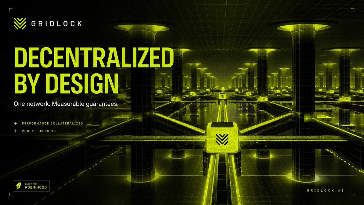 GridlockCompute's tweet photo. Gridlock lets developers run AI inference on decentralized GPUs with a guaranteed latency SLA, backed by on-chain collateral that auto-pays if we miss.

@RobinhoodApp https://t.co/ILLHIowJh3