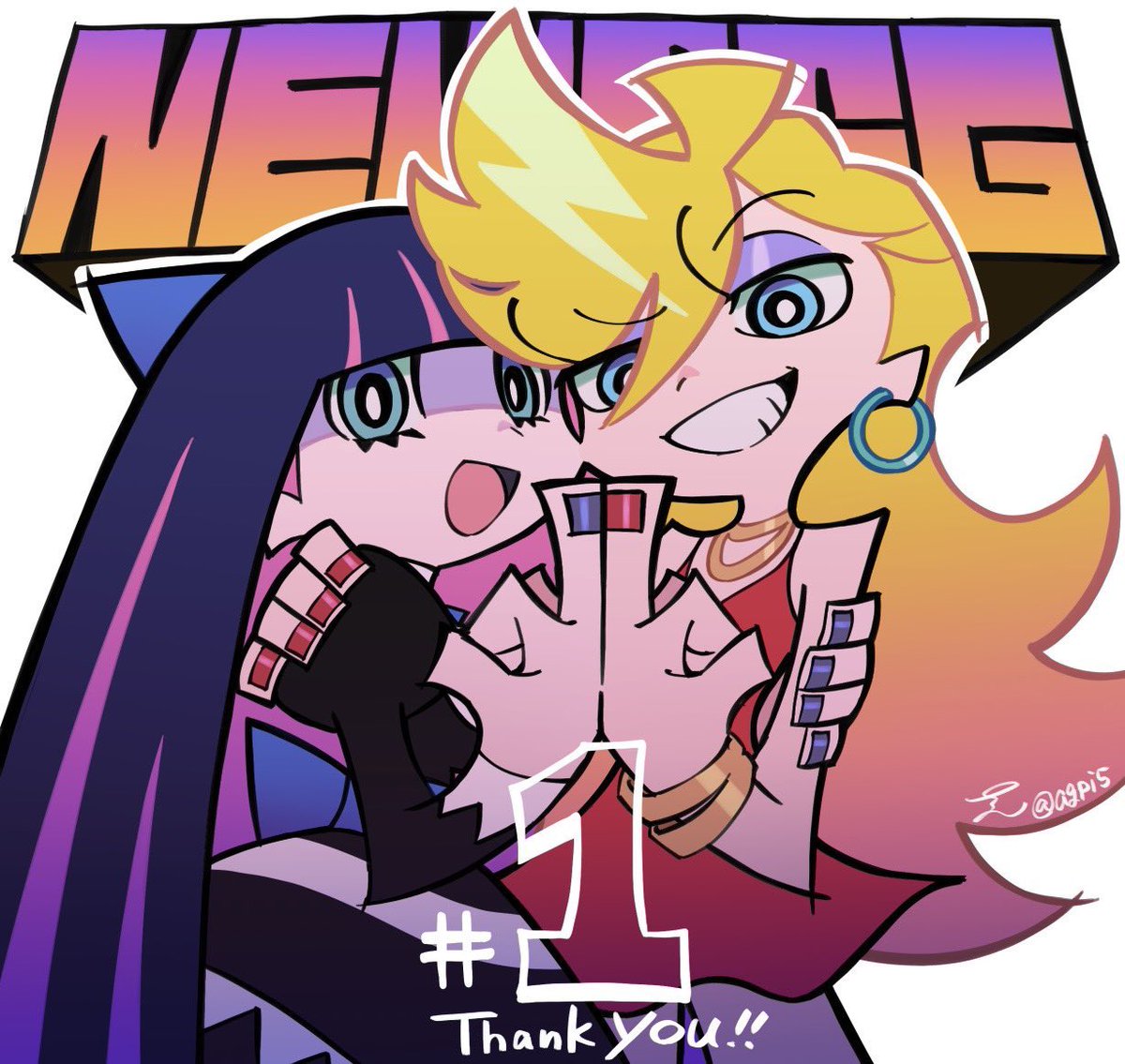 scantykn33socks's tweet photo. New PANTY &amp; STOCKING debut art by Sae Otani https://t.co/4D8sNcd3HZ