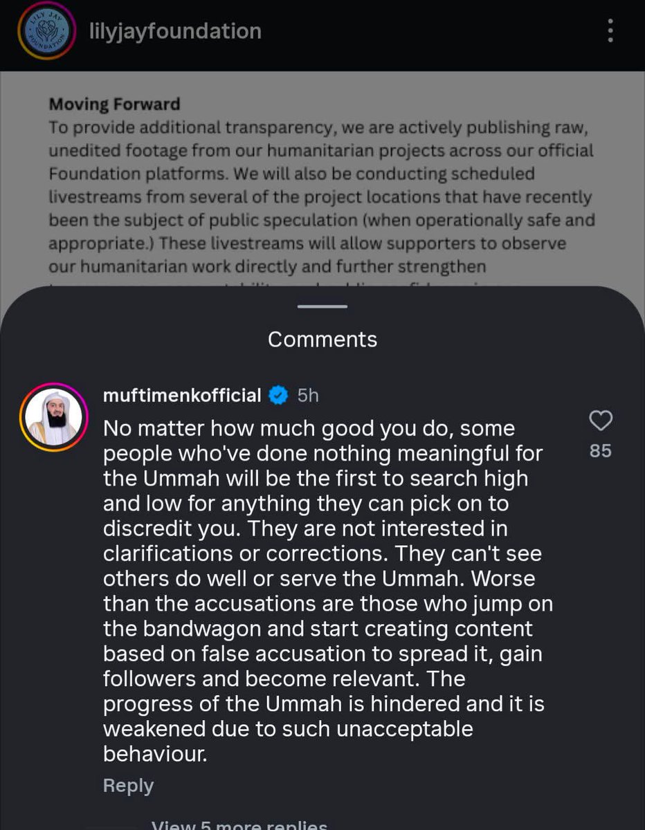 BroHajji's tweet photo. I held off sharing this for nearly six years due to maslahah. I’m sorry, but the straw has broken the camel’s back. Menk behaves hypocritically and does not carry out his due diligence. This audio clearly shows what I believe is his deceptive nature. Menk was defending Hasanat religiously, even arguing that it was fake when it clearly wasn’t. He supported him not based on truth, but because of bias and his relationship with them.

They were living a double life, and it was a shock to us when the story broke here in the UK. Menk even went so far as to say: “I stand fully in support of yourself and Umm Abdullah,” “It’s rubbish,” “Allah will grant you victory,” and “Can we get some legal teams?”

You can understand my directness and lack of filters now. You can argue, “Hajji, it’s the wrong time to release this,” but I cannot stand hypocrisy and fake religiosity. It’s déjà vu all over again, with him defending @lilyjayofficial through an overuse of husn al-dhan and the “seventy excuses” principle. I won’t allow him to provide justifications for fraudsters again and potentially mislead the ummah regarding their wealth.
