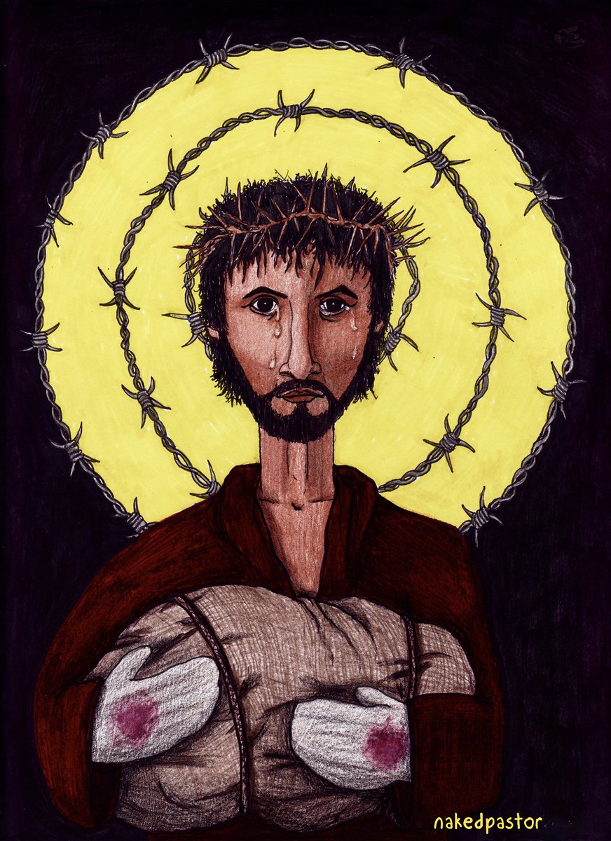 nakedpastor's tweet photo. Time to show my RefuJesus image of Christ print again. https://t.co/WgnIEtpu6i