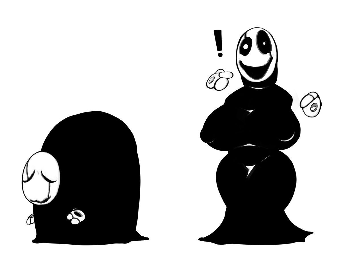 MachineSymmetry's tweet photo. gaster and his fat blaster... https://t.co/8JMQZnm3dO