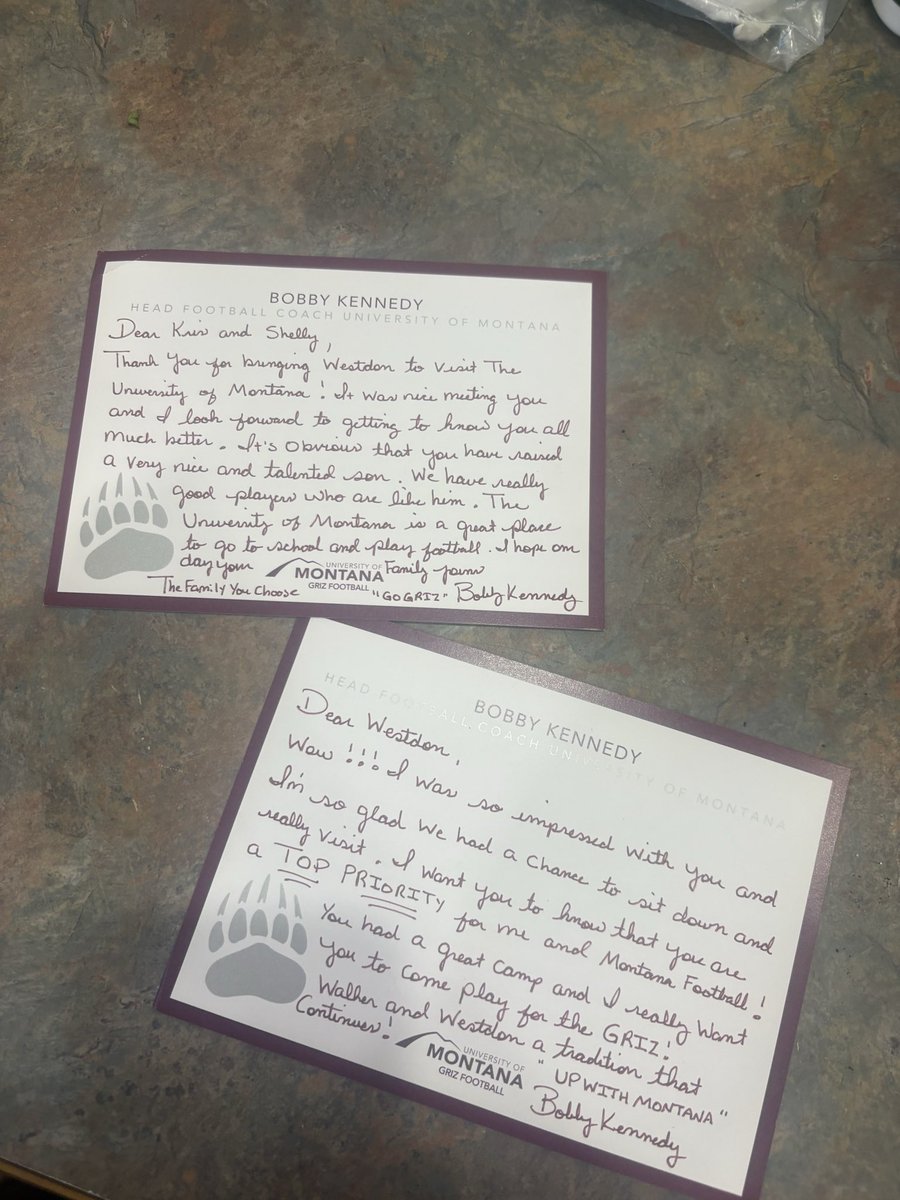 Westdon_Kelley's tweet photo. Big thanks to @Coachbk_griz for the letters, means so much!
#thefamilyyouchoose https://t.co/iGO9Wnlbna