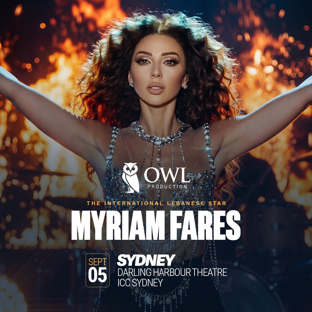 ICCSyd's tweet photo. 🌟 SYDNEY, SHE'S COMING! 🌟

The International Lebanese Star, @myriamfares, is set to take over Darling Harbour Theatre, ICC Sydney on Saturday 5 September!

🎟️ General tickets on sale Friday 10 July at 11am

Presented by Owl Production. Don't miss it, Sydney! 🇱🇧✨ https://t.co/p7UYw2pWOI