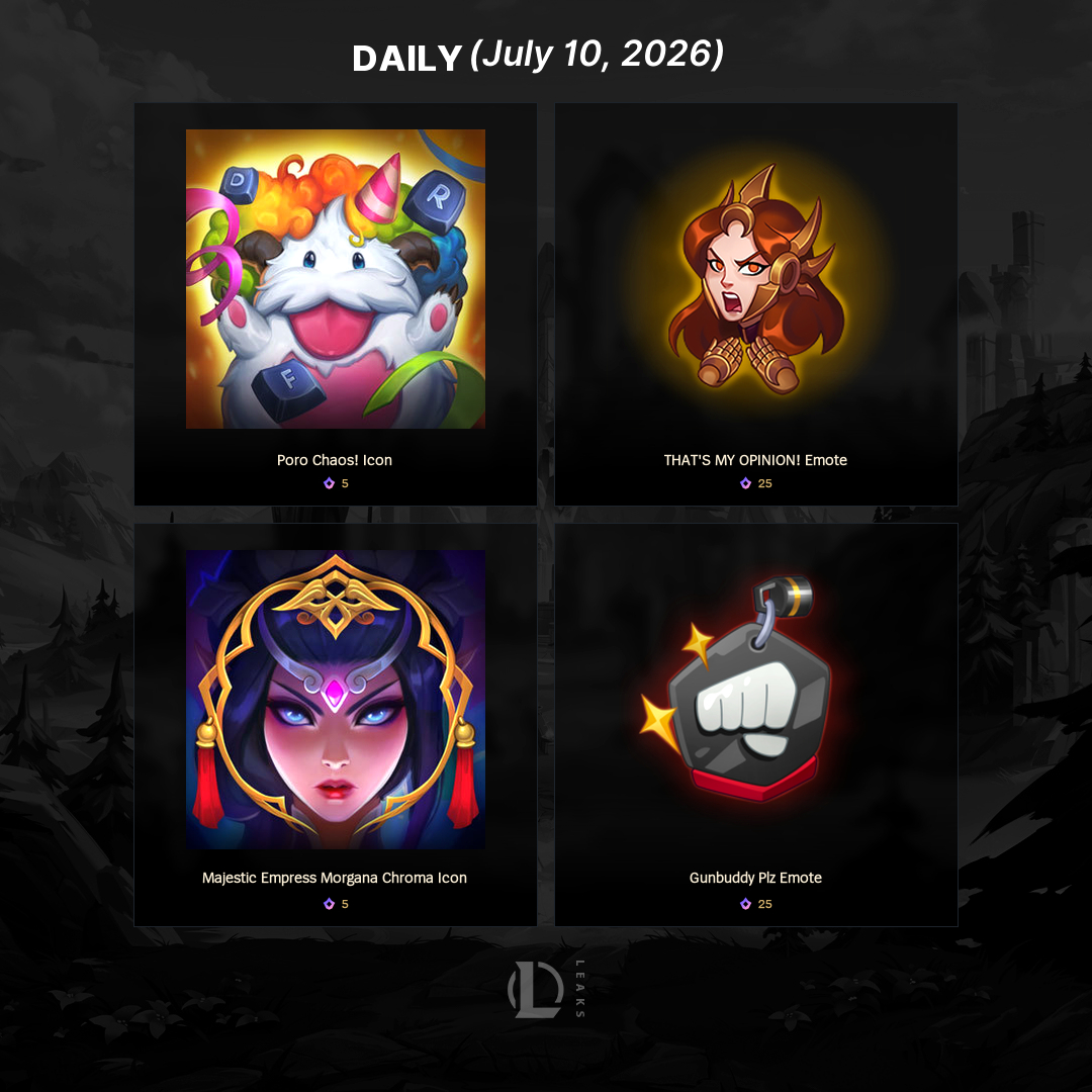 LeagueOfLeaks's tweet photo. New Mythic Shop Rotation ‼️ https://t.co/sKycqBI6Lk