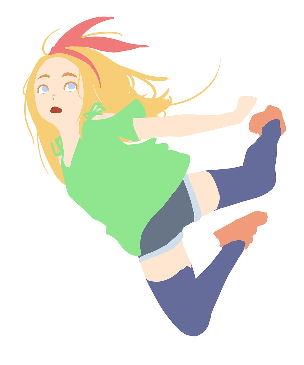 LilGiantPanda's tweet photo. シルエットで描くってこんな感じ。
ちなみにこのポーズはバク宙をしてる。カメラのアングルでちょっとわかりにくいけど、そこは表紙絵なのでネ。 https://t.co/sy7BdFTbhc