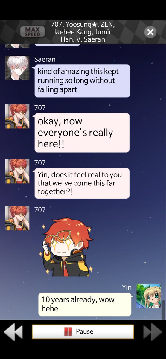 pankoyos's tweet photo. omg logged into mystic messenger cuz it’s their 10 year anni and i got whiplash seeing my pfp LOL I FORGOT IT WAS THAT… https://t.co/ZwOYPHYKo0