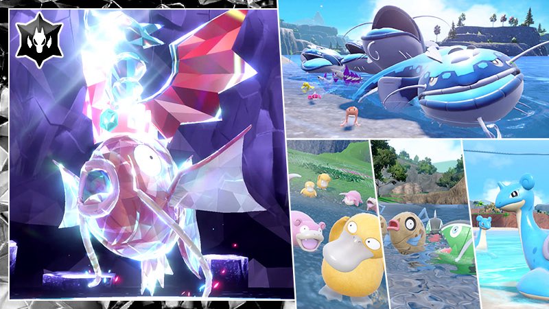 SerebiiNet's tweet photo. Serebii Update: A new Pokémon Scarlet & Violet Tera Raid Battle event has been announced. Runs from July 17 to August 6

7 Star Tera Dragon Magikarp raid
Downsizing, Tatsugiri and Veluza outbreaks in Casseroya Lake
Psyduck, Slowpoke, Feebas, Basculin & Lapras
https://t.co/5N712fLWtP