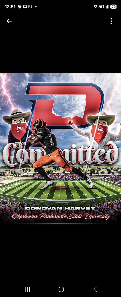 DonoHarvey28's tweet photo. Thank you @coachnalley @Coach_Miller21 @OPSUFootball for giving me the chance to play at the next level. I'd like to thank @coach_mo_ @CoachWoods_RB @syansane9 @CoachPaychek @CoachGeneJ @NorcoFactoryOL @Ricoknowstiktok for helping me get here. Can't wait to compete. https://t.co/l5Z9R5jKfI