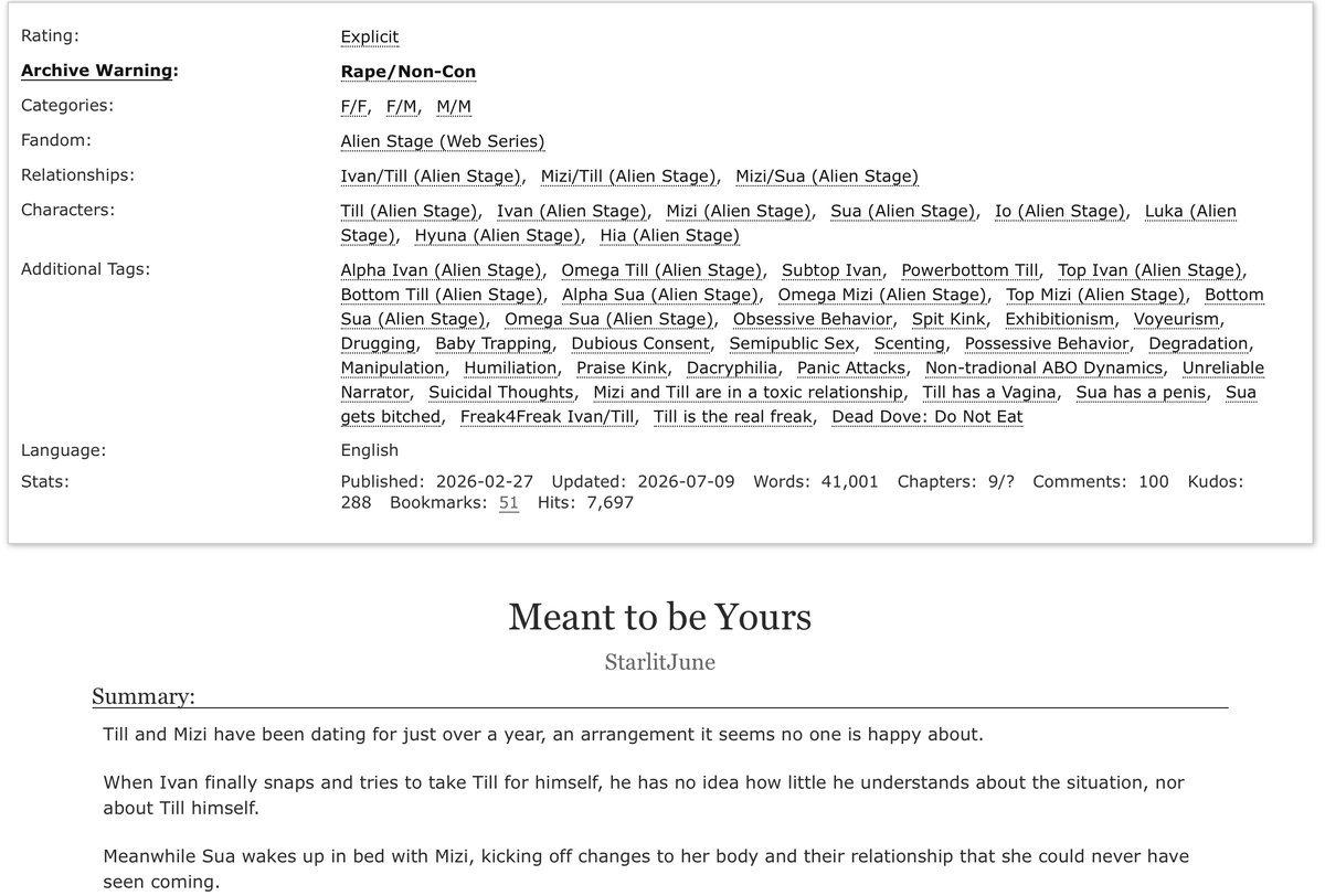 StarlitJune0621's tweet photo. So down bad for ZOMST Sua that I have been hustling to get this ready. Here is Chapter 9 of Meant to Be Yours <3

Sua builds her nest and has a liiiittle panic attack, while Till moves his nest to Ivan’s bed :)

#ivantillㅤㅤㅤㅤㅤㅤ #MIZISUAㅤㅤ https://t.co/Tm6exr0634