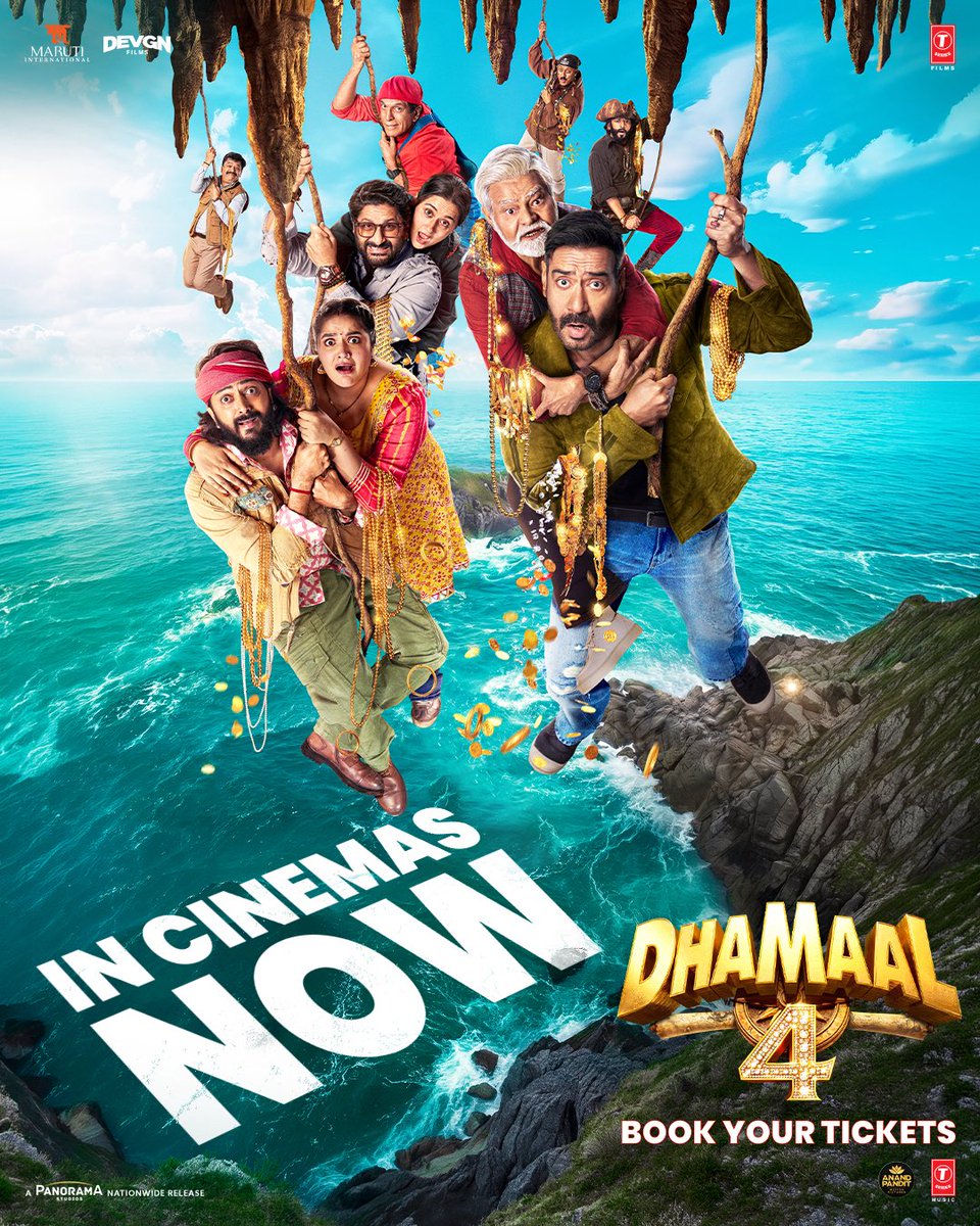KhanjodePradeep's tweet photo. Khajane Ki Khoj Shuru Ho Chuki Hai..💯 

#dhamaal4 #d4 In Cinemas Now.
@ajaydevgn @Riteishd @ArshadWarsi @ADFFilms @PanoramaMovies https://t.co/z7UqMb3HKD