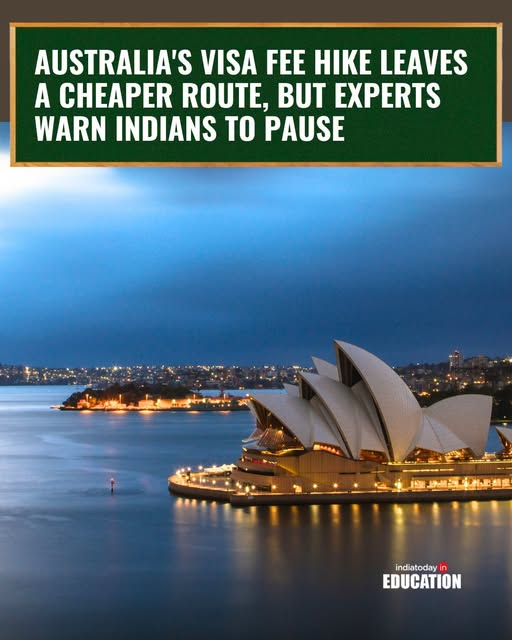 IndiaToday's tweet photo. Australia charges AUD 2,500 for most student visas, but English language courses have a lower AUD 2,050 fee. Experts told us if the ELICOS pathway is a good option for Indian students.
Read: https://t.co/m9VDsk1JHK
#Australia #StudentVisa #VisaFees @Roshnism https://t.co/dO2EgzeCTu