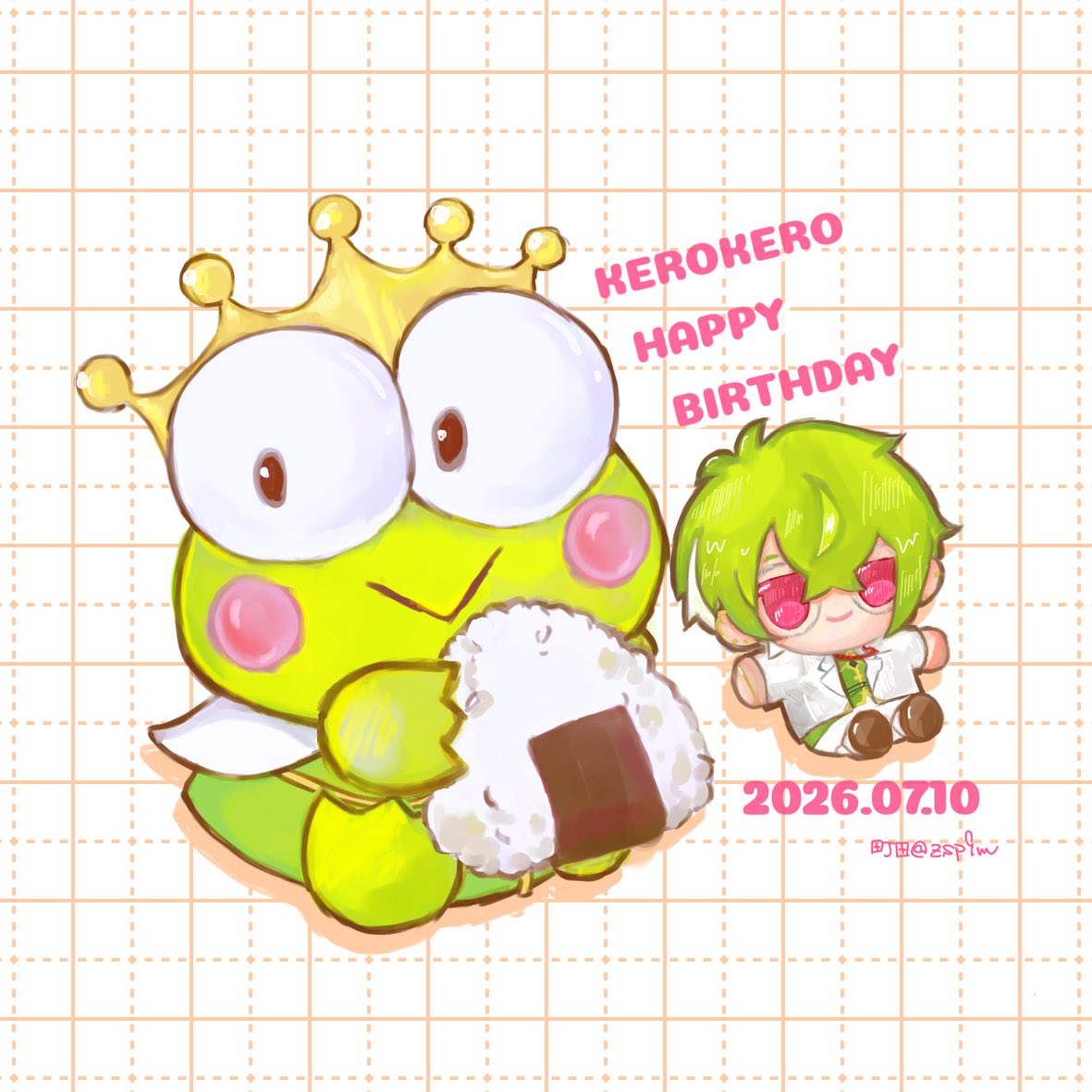 zsp9m's tweet photo. けろぴお誕生日おめでとう〜💐🍙 https://t.co/iYvJJEp0Rz