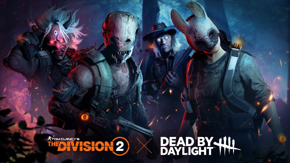 TheDivisionGame's tweet photo. It's the last weekend to take part in the Division 2 x Dead By Daylight Collaboration Event! 

Jump in and earn exclusive rewards until July 14. https://t.co/E19pd2Bw63