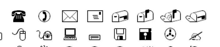 colliholly's tweet photo. not to get all theory-brainrotted here but I was looking at the wing ding font and was surprised it uses a noticibly large amount of symbols that are related to Spamton... Makes me wonder if this may have been where Toby got some inspiration for his character https://t.co/k9pWS7VDzB