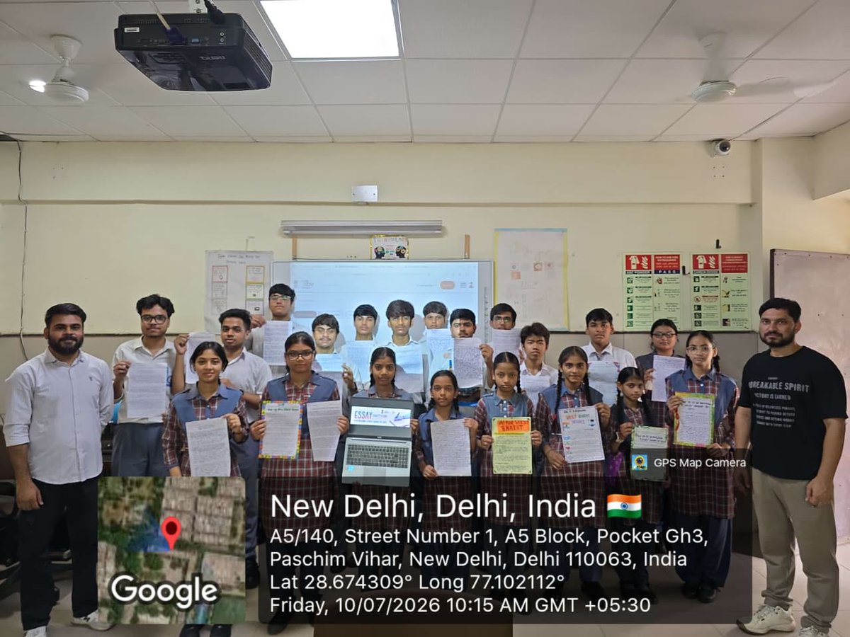 a21617003's tweet photo. 💡🤖 Young minds. Big ideas. Bright future.
Highlights from our Essay Competition on "Role of AI in Building a Viksit Bharat by 2047", held on 10.07.2026. Proud to see our students envisioning an AI-powered, developed India. 🇮🇳
#ViksitBharat2047 #AI #Education #Innovation https://t.co/ScB9WtNChT