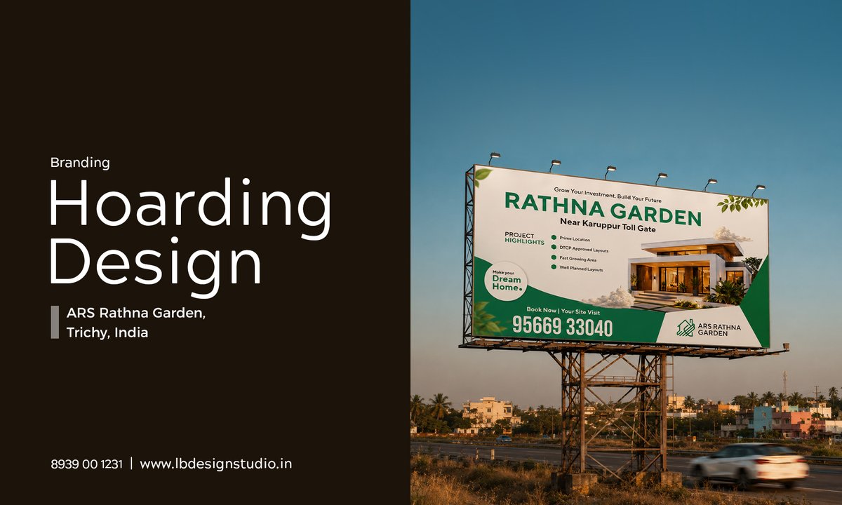 lbdesignstudio7's tweet photo. premium site hoardings to complete brand identities, we deliver strategic designs designed to turn onlookers into potential buyers.  Ready to make your project  📞 Call/WhatsApp: 8939 00 1231 🌐https://t.co/k3ngzVdfb0 #HoardingDesign #RealEstateBranding #GraphicDesignTrichy https://t.co/Un6gIJ0Q71