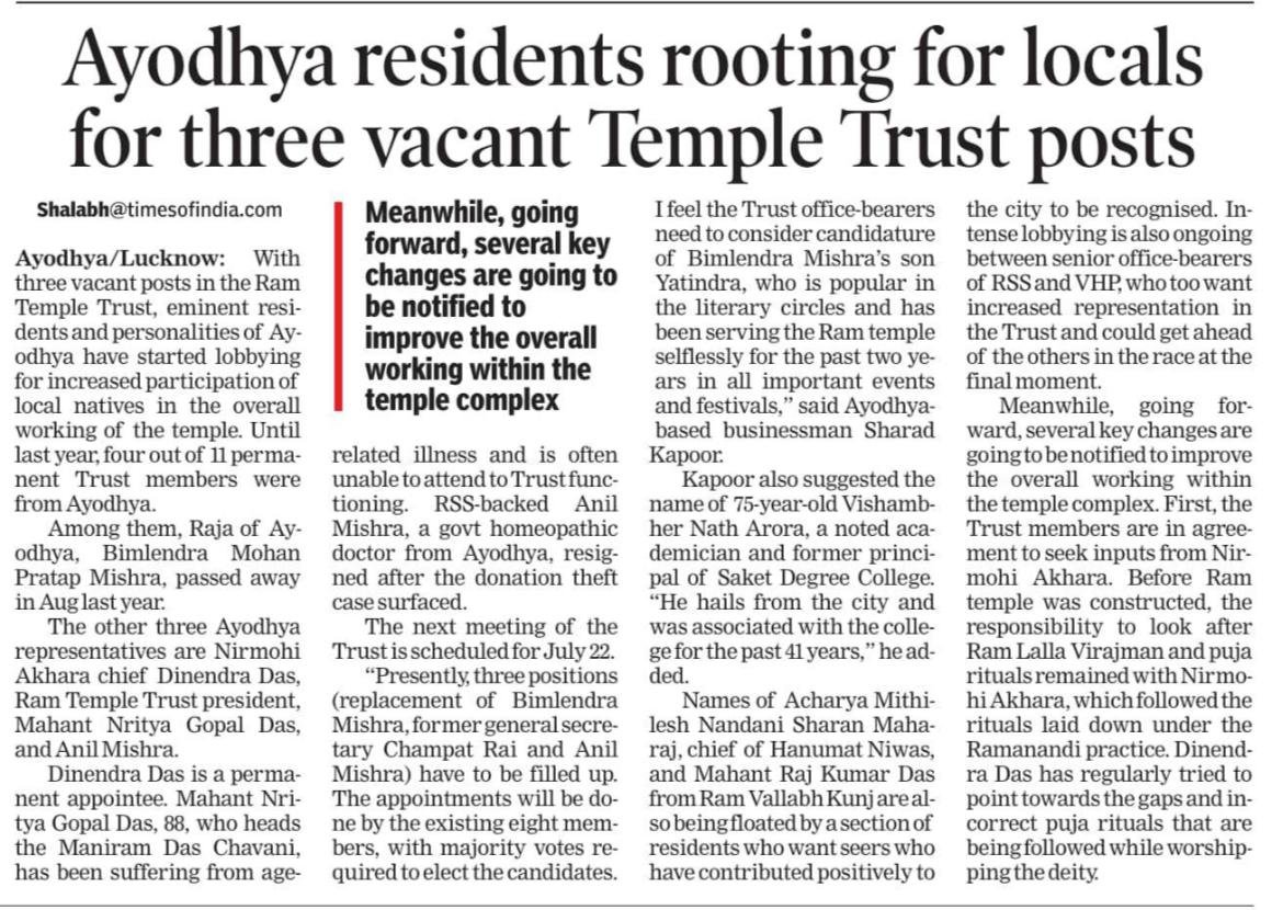 SushantSin's tweet photo. The RSS wants full and total control. Who cares for Ayodhya residents? https://t.co/JnwLTzfWwC