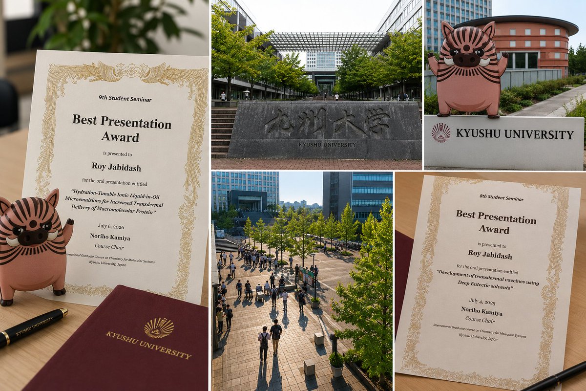 roy_jabi's tweet photo. Consecutive years, consecutive Best Presentation Awards at Kyushu University! 🎉

Grateful to my supervisor, colleagues, and everyone who has supported my journey. https://t.co/ub6BbHsfdl