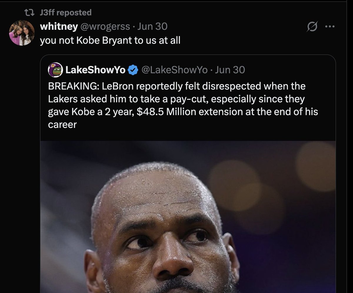 RichStapless's tweet photo. You: "I have no reason to hate LBJ"

Also you when Bron said he wasn't coming back:

Dude, just embrace your hate. No need to lie about it. If you do't like him, you don't like him. That's fine. But please don't lie. All I ask. https://t.co/jvIezlBoG3